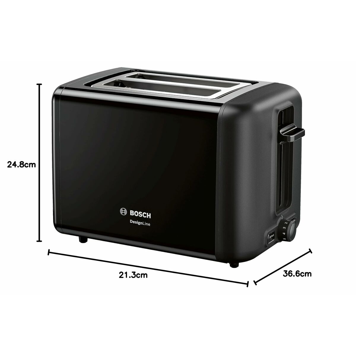 Toaster BOSCH TAT3P423 Black 970 W Toaster BOSCH TAT3P423 Black 970 W