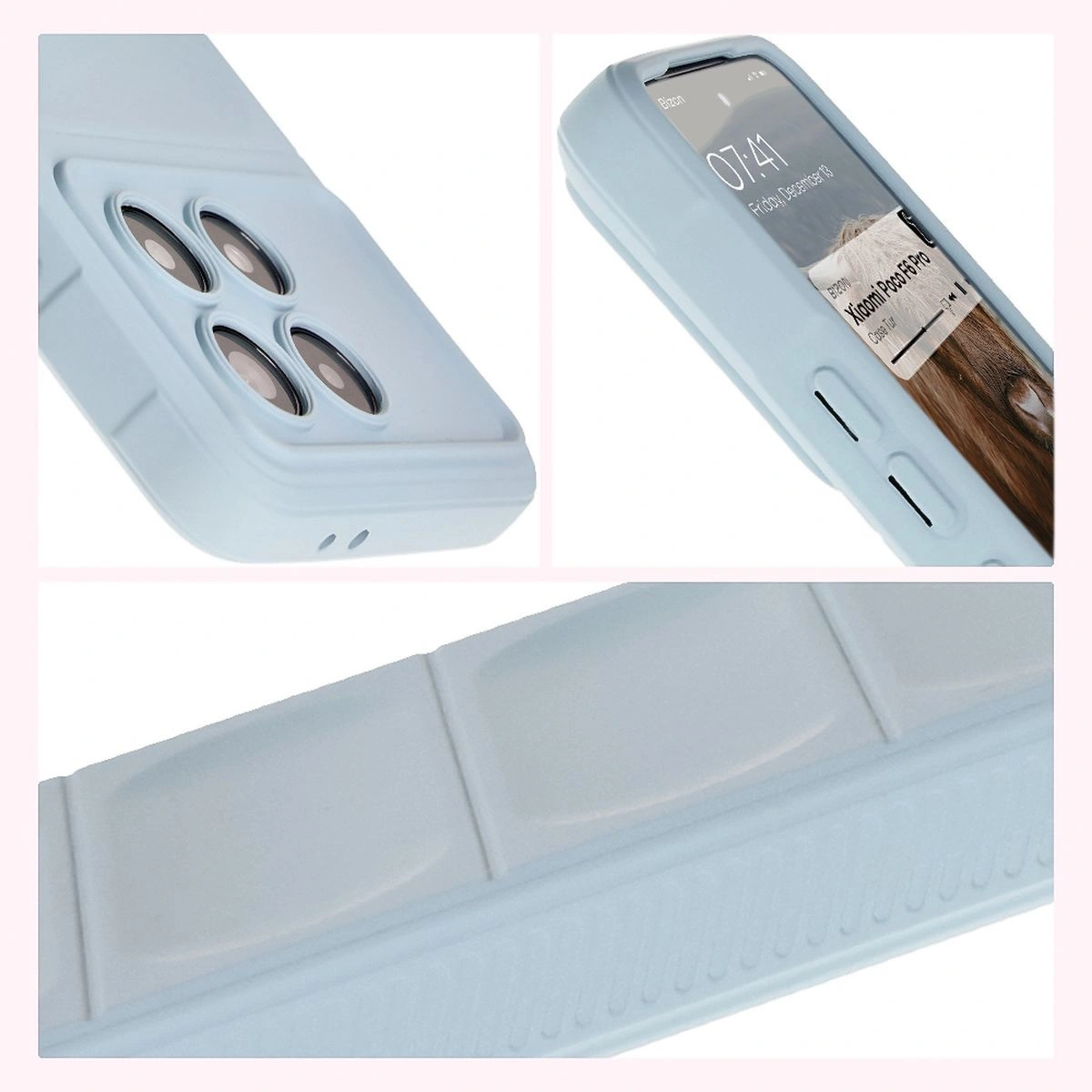 Bizon Case Tur Xiaomi Poco F6 Pro light blue