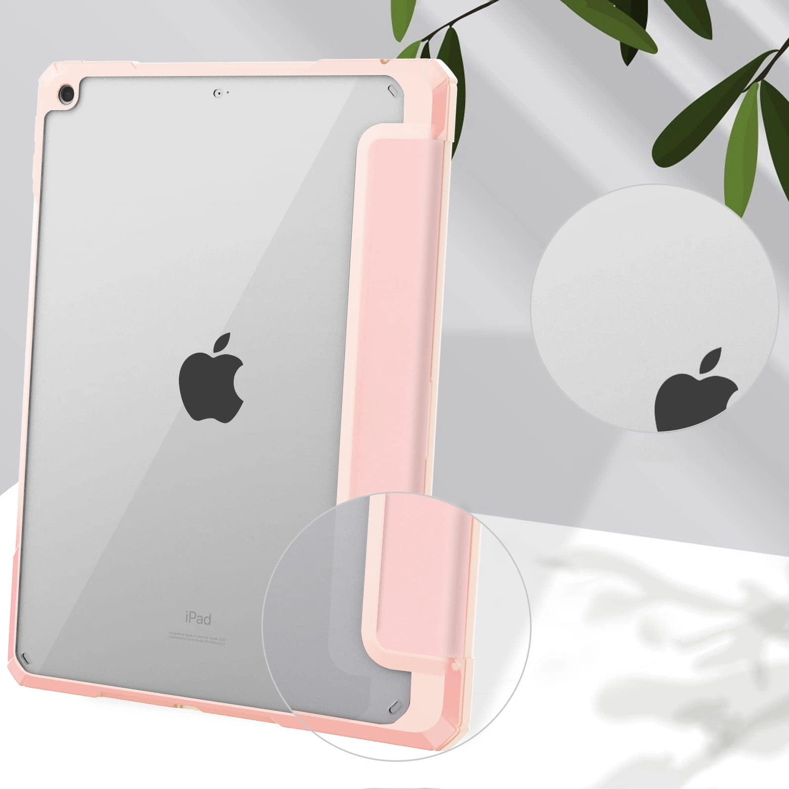Bizon Case Tab Clear Matt Apple iPad 9 10.2 2021 / iPad 8 2020/ iPad 10.2 2019 light pink