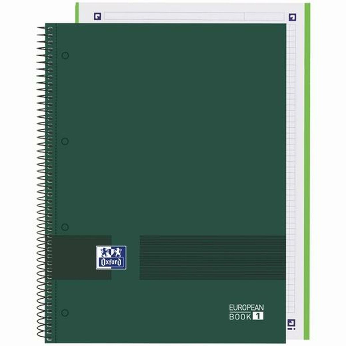 Notebook Oxford European Book Write&Erase Military green A4 80 Sheets 5 Units