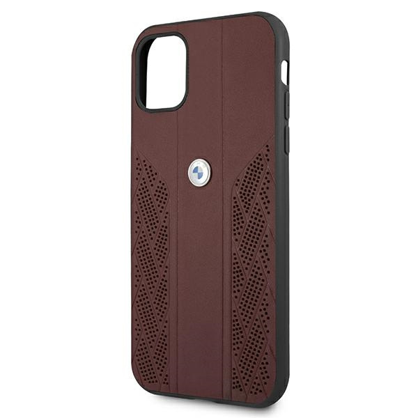 BMW BMHCN61RSPPR Apple iPhone 11 red hardcase Leather Curve Perforate
