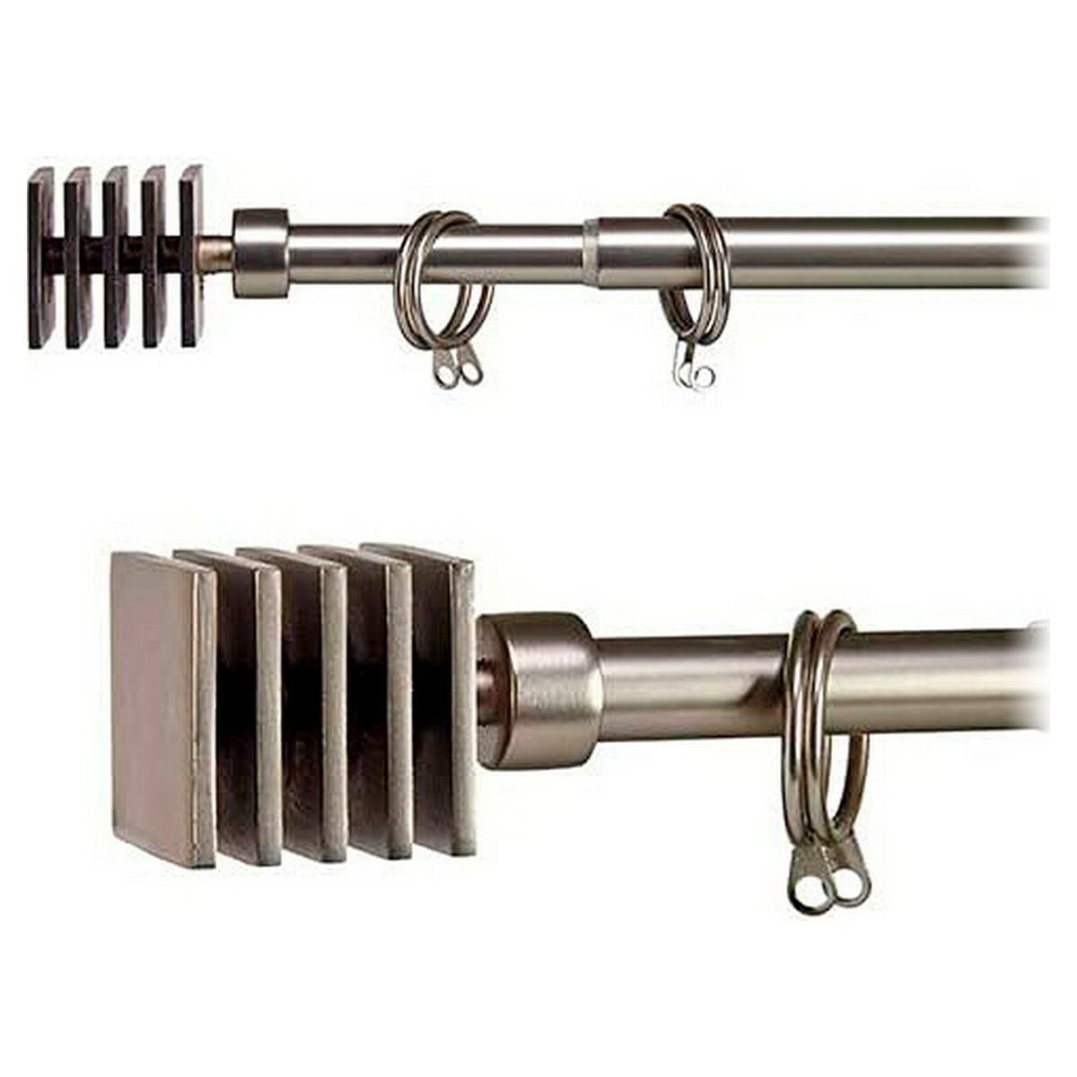 Curtain Bar Silver Iron (4,5 x 126 x 4,5 cm)