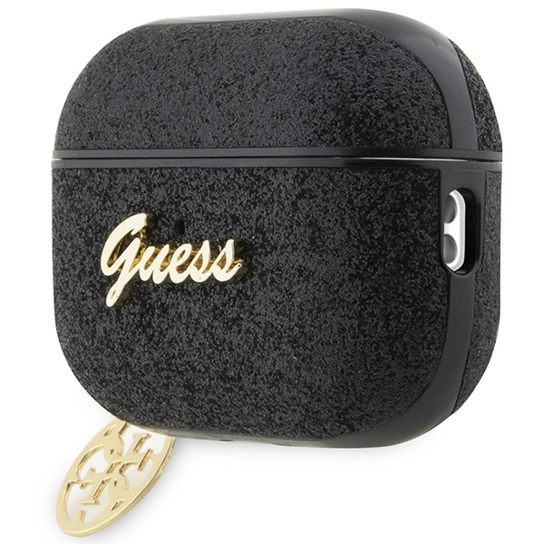 Guess GUAP2GLGSHK Apple AirPods Pro 2 black Glitter Flake 4G Charm