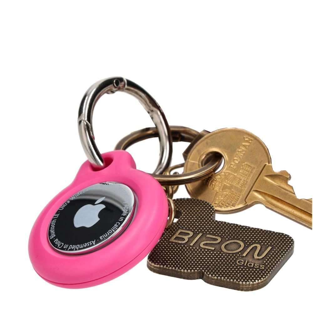 Bizon Case Locator Keychain Apple AirTag pink