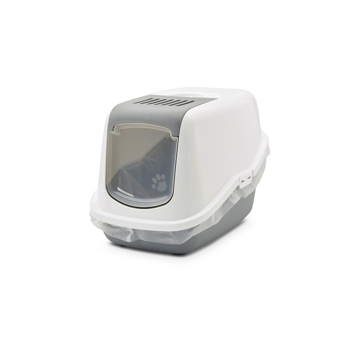 Cat Litter Box Savic Nestor White Grey Plastic