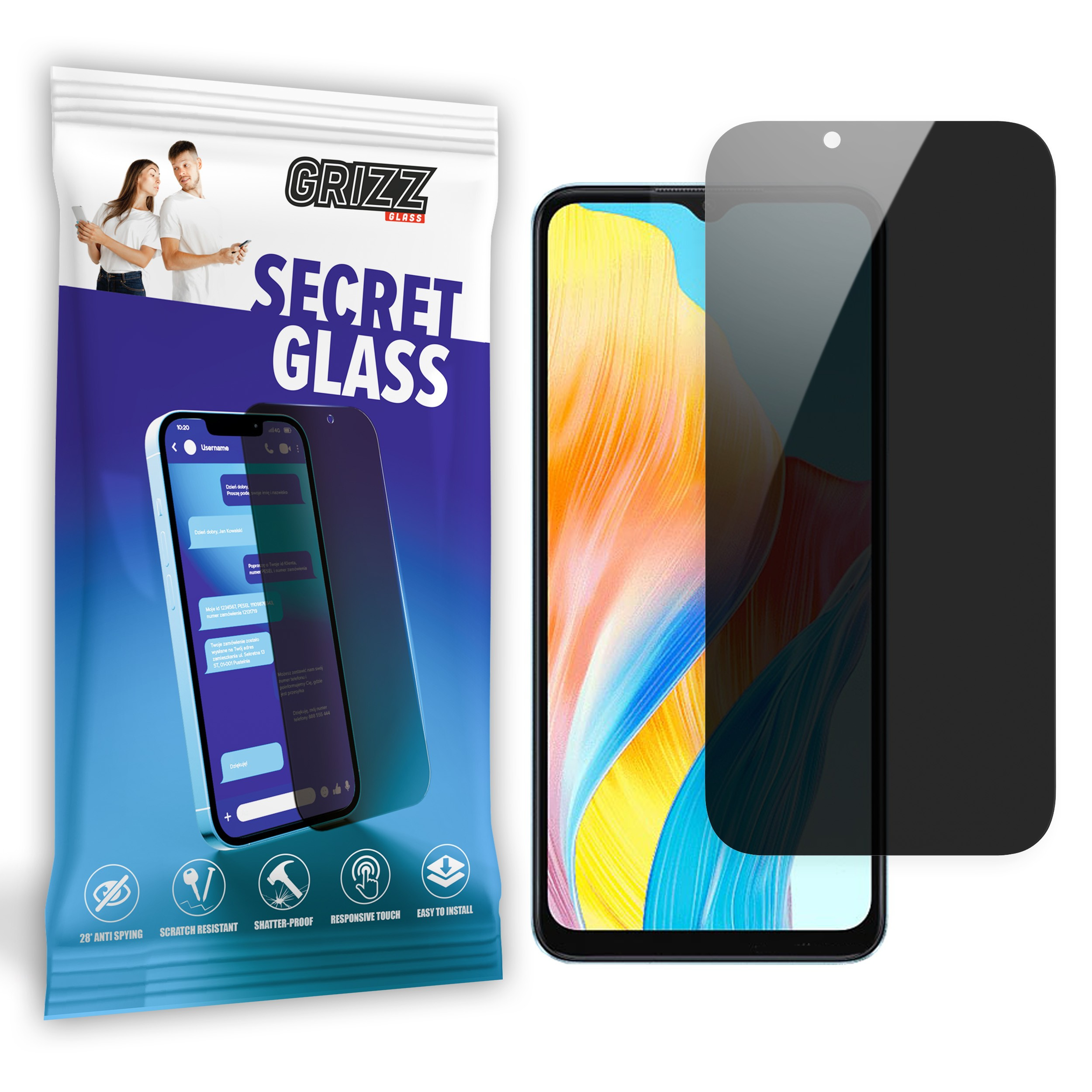 GrizzGlass SecretGlass Oppo A18