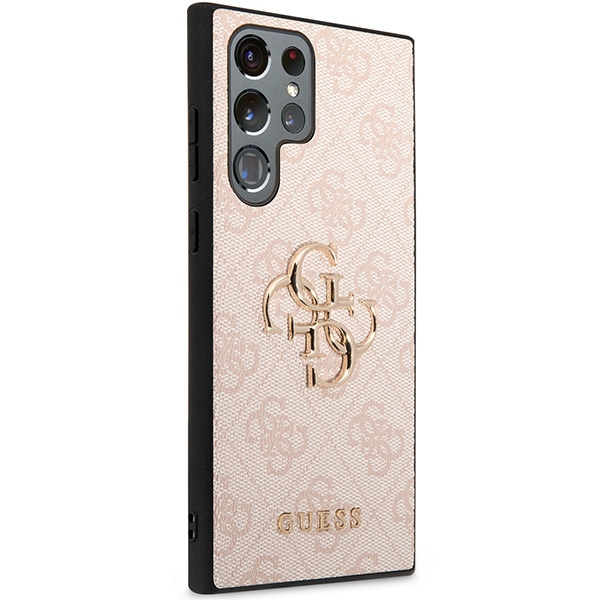 Guess GUHCS23L4GMGPI Samsung Galaxy S23 Ultra pink hardcase 4G Big Metal Logo