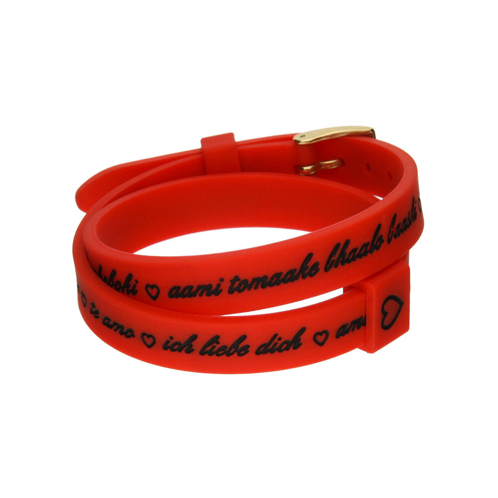 Bransoletka Damska il mezzometro I LOVE YOU GOLD - BRACCIALE IN SILICONE/SILICONE BRACELET