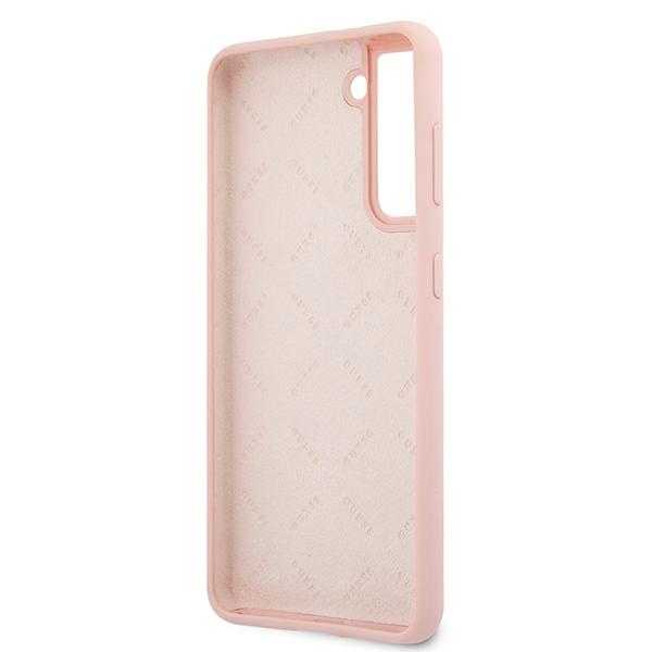 Guess GUHCS21MLSVSPI Samsung Galaxy S21+ Plus pink hardcase Script Vintage