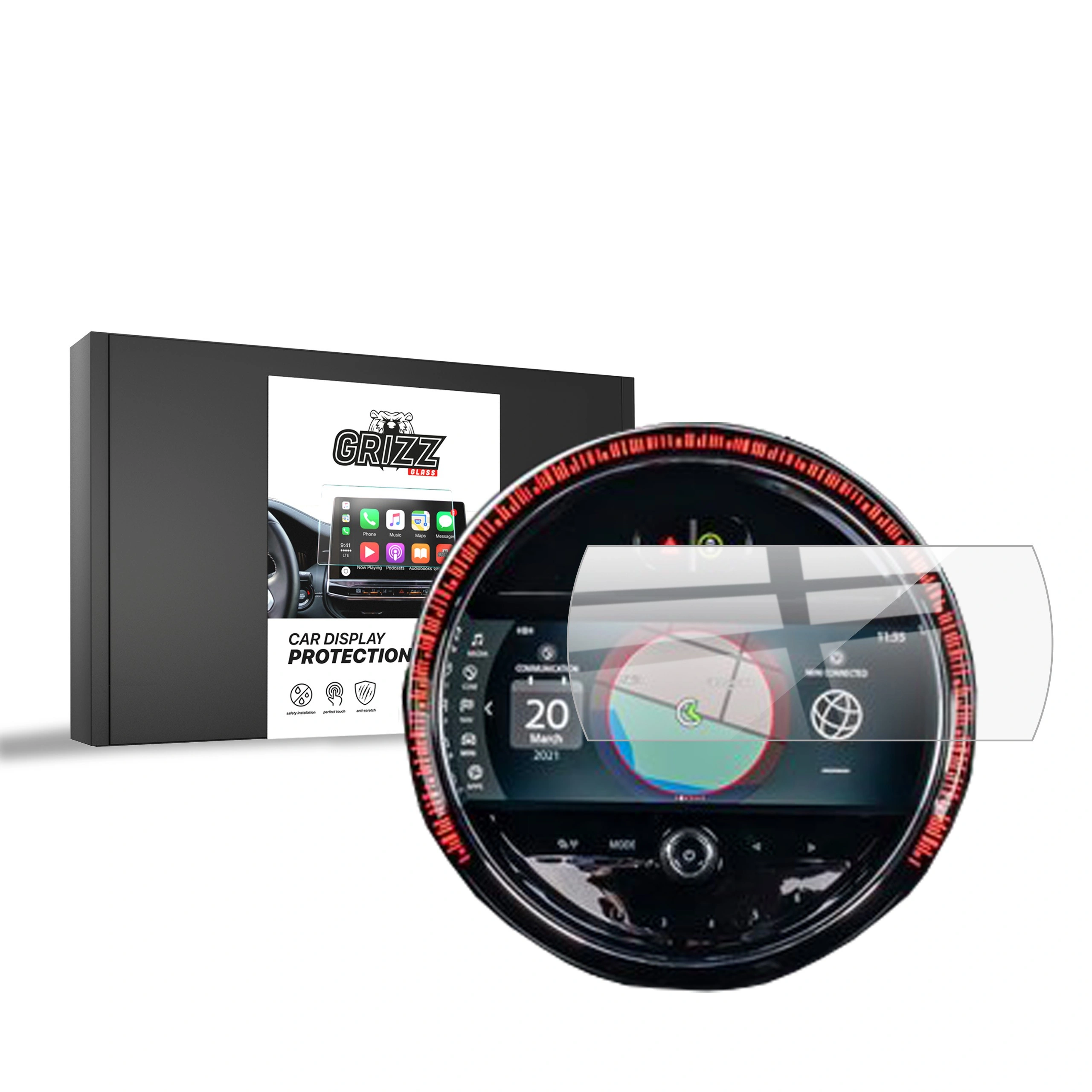 Ceramic GrizzGlass CarDisplay Protection Mini Cooper SE 2019-2023
