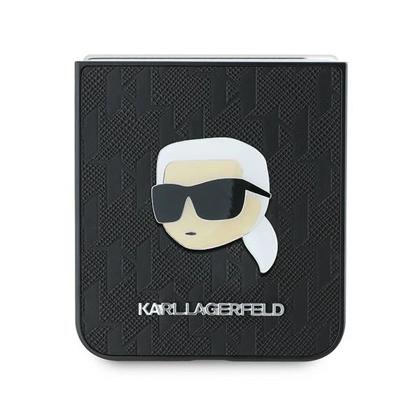 Case Karl Lagerfeld KLHCZF6PGKSKIHK Samsung Galaxy Z Flip6 Saffiano Monogram black/black