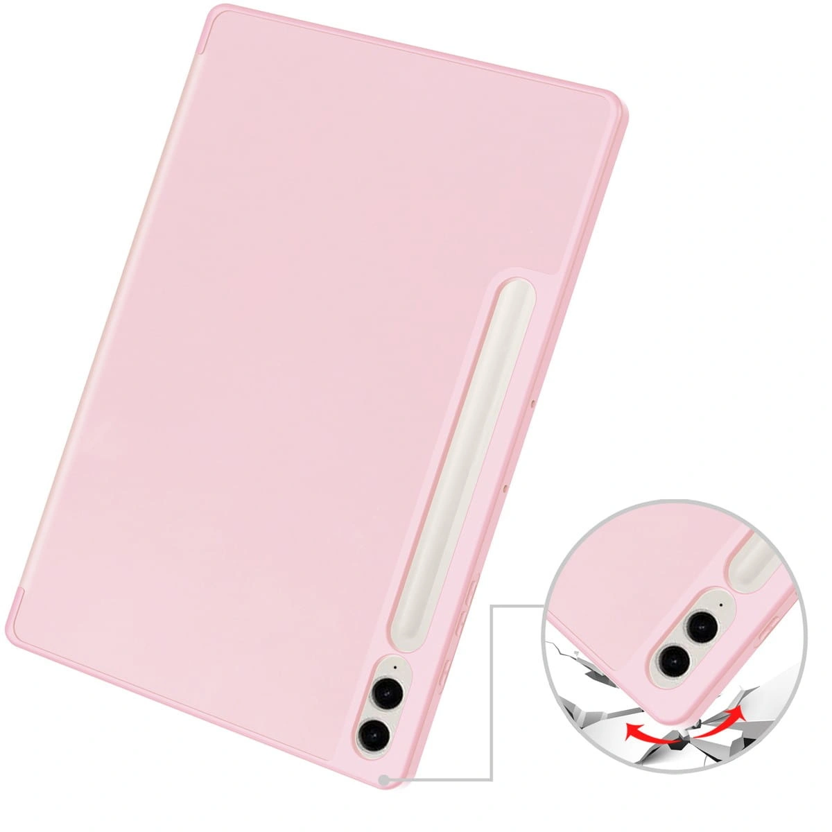 Bizon Case Tab Lizard Samsung Galaxy Tab S9 FE Plus pink