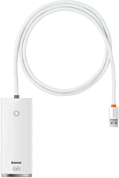 Hub 4in1 Baseus Lite Series USB - 4x USB 3.0 1m (white)