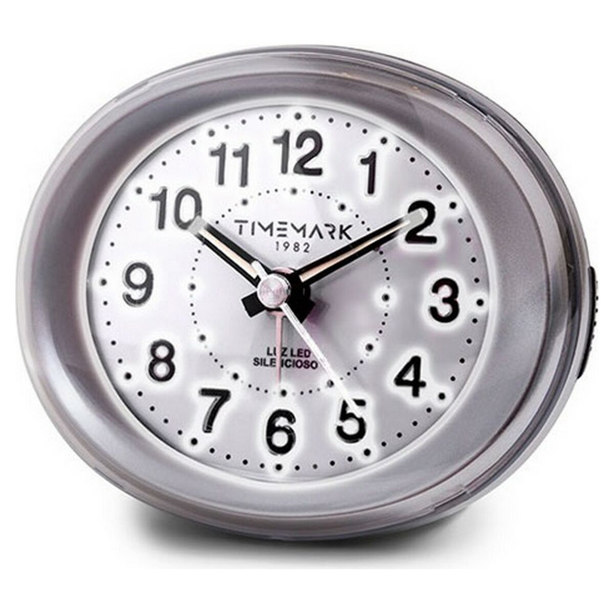 Analoger Wecker Timemark Silberfarben (9 x 9 x 5,5 cm)