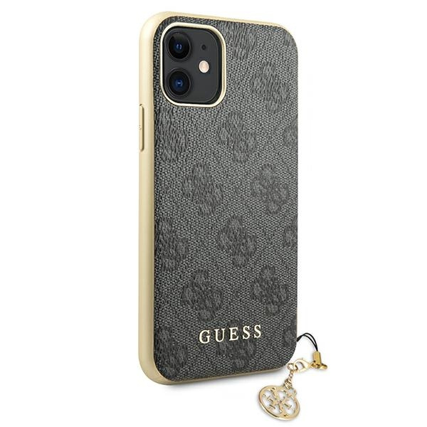 Guess GUHCN61GF4GGR Apple iPhone 11 grey hard case 4G Charms Collection