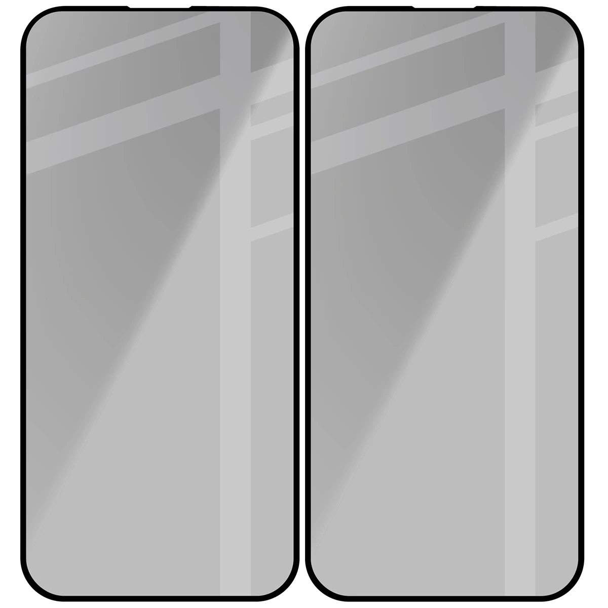 Prywatyzujące szkło hartowane Bizon Glass Edge Shadow Duo do Apple iPhone 15 Pro przyciemniane z czarną ramką [2 PACK]