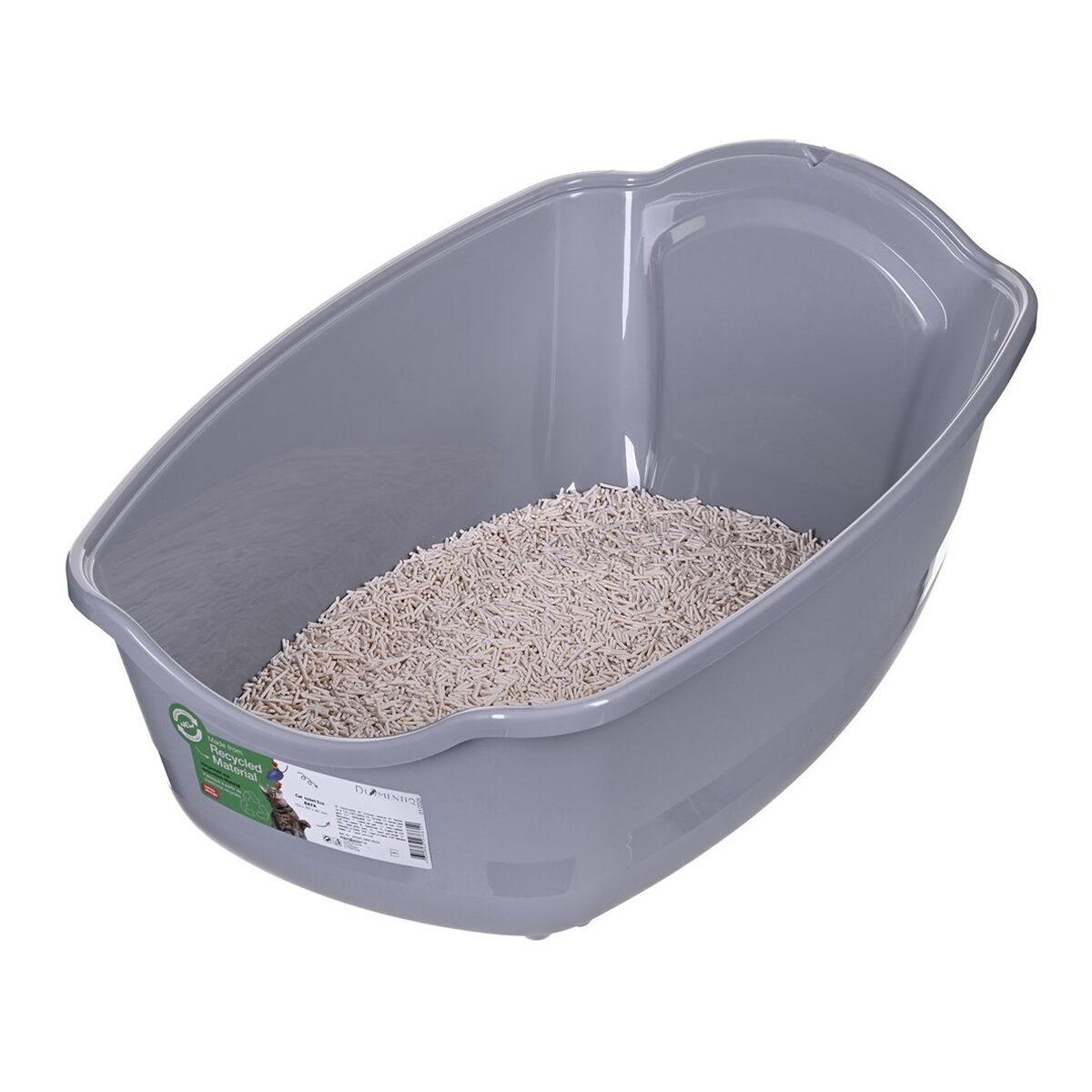 Cat Litter Box Diamentiq 4004508810DIA White Grey Plastic 40 x 38,7 x 55,5 cm Cat Litter Box Diamentiq 4004508810DIA White Grey Plastic 40 x 38,7 x 55,5 cm