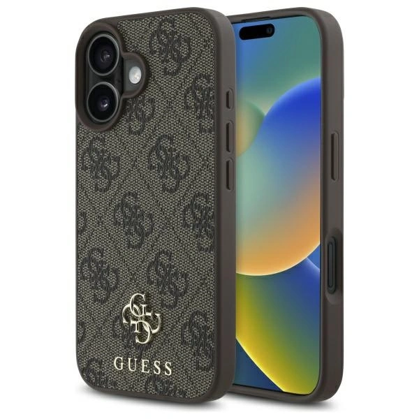 Guess GUHMP16SP4SM4MW Apple iPhone 16 hardcase 4G Small Classic MagSafe brown