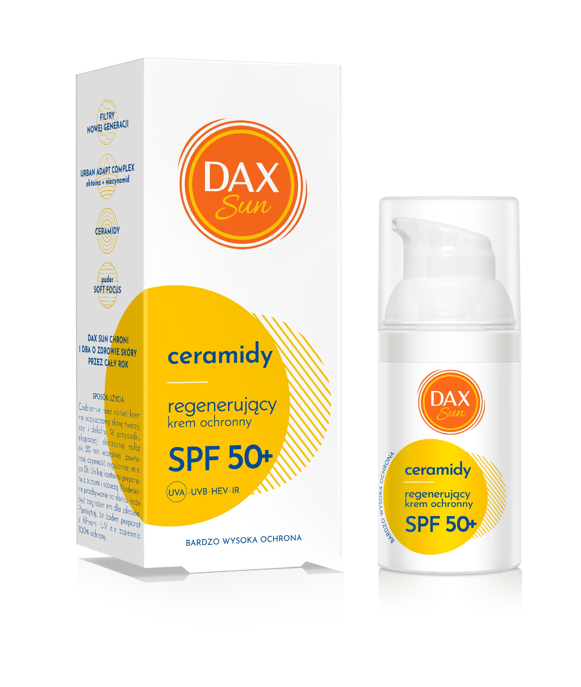 DAX Sun Regenerujący krem ochronny z ceramidami SPF 50+ 30 ml