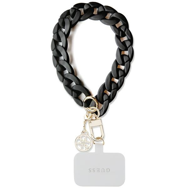 Guess GUOUCBMC4MK Universal Big Hand Strap black Acrylic 4G Charm