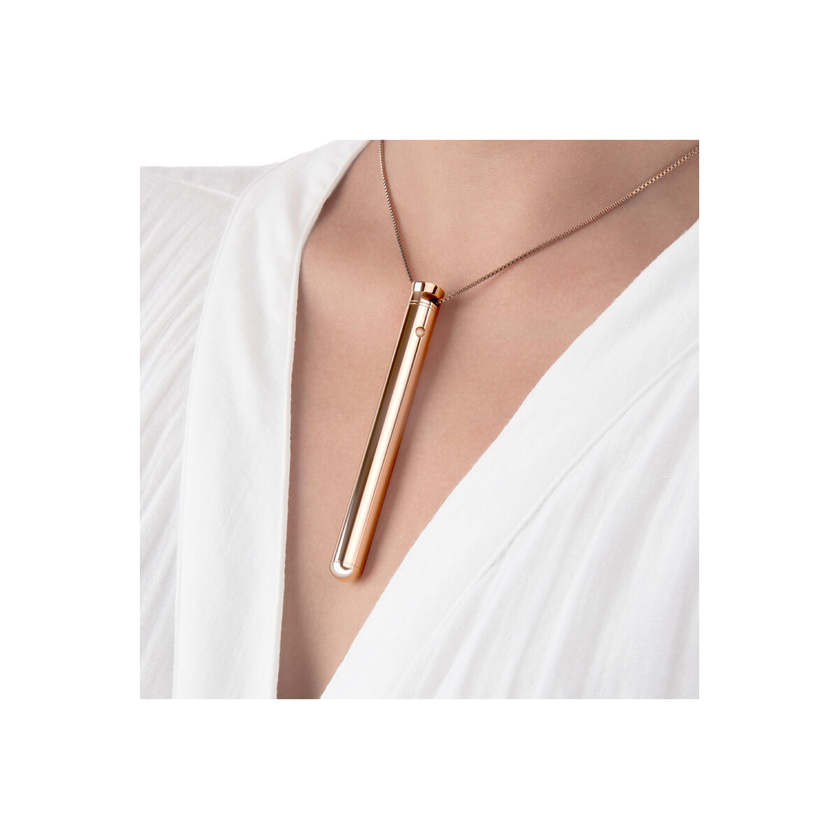 Bullet Vibrator Le Wand Necklace Pendant Rose Gold Bullet Vibrator Le Wand Necklace Pendant Rose Gold