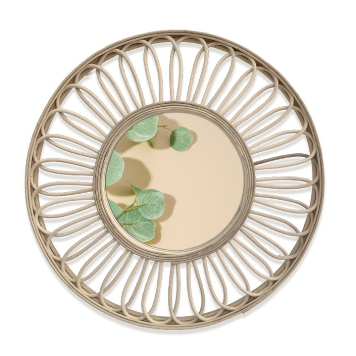 Wall mirror Versa Rattan Mirror Circular 2 x 46 x 46 cm