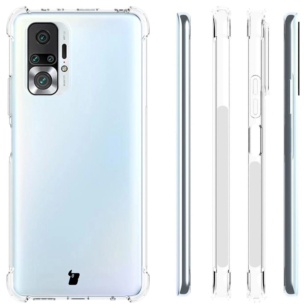 Bizon Case Clear Pack case + 2x screen glass + lens glass Xiaomi Redmi Note 10 Pro clear