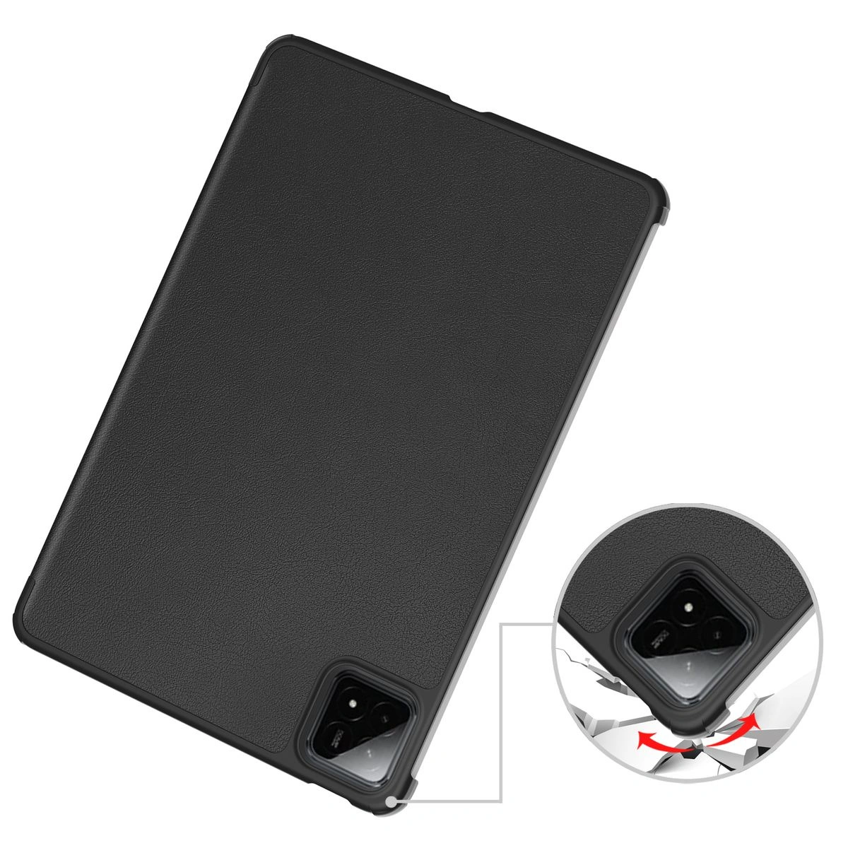 Etui z klapką Bizon Case Tab Croc do Xiaomi Pad 7 / 7 Pro czarne