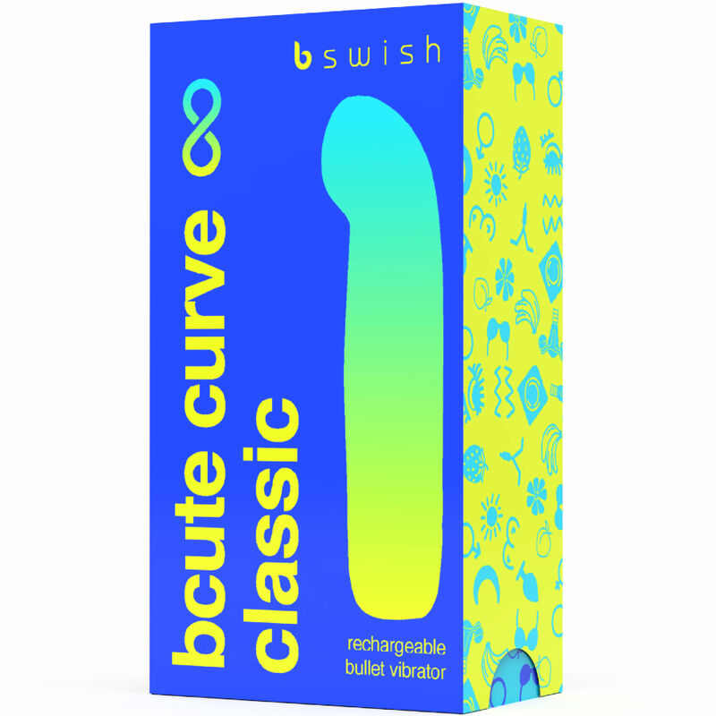 B SWISH - BCUTE CURVE INFINITE CLASSIC SILICONE RECHARGEABLE VIBRATOR ELECTRIC BLUE