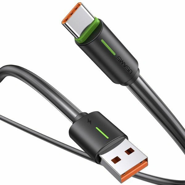USAMS YU Series USB-A / USB-C cable 3A 1m black