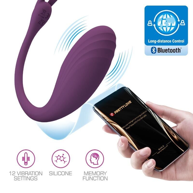 PRETTY LOVE - CATALINA VIBRATOR APP REMOTE CONTROL PURPLE