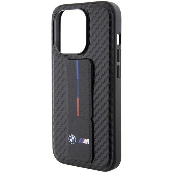 BMW BMHCP15LGSPCCK Apple iPhone 15 Pro hardcase Grip Stand Smooth & Carbon black