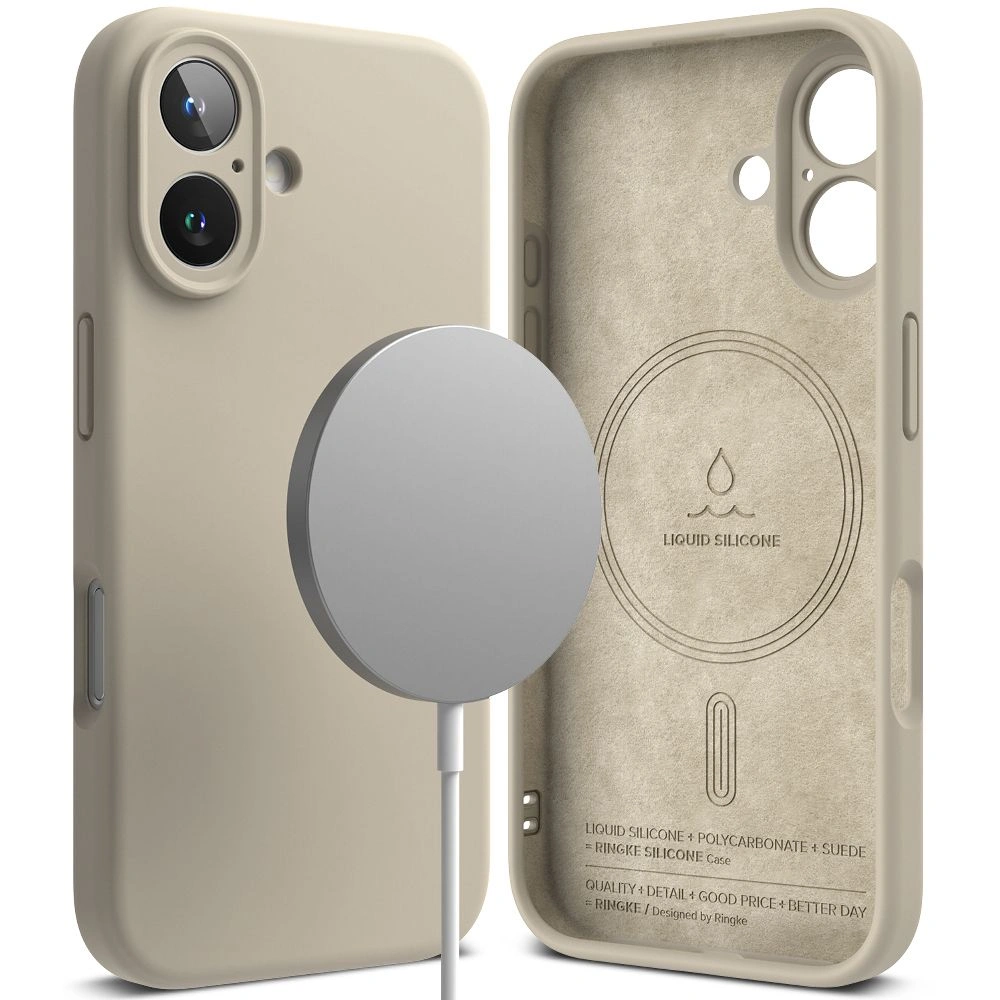 Case Ringke Silicone Magnetic MagSafe Apple iPhone 16 Stone