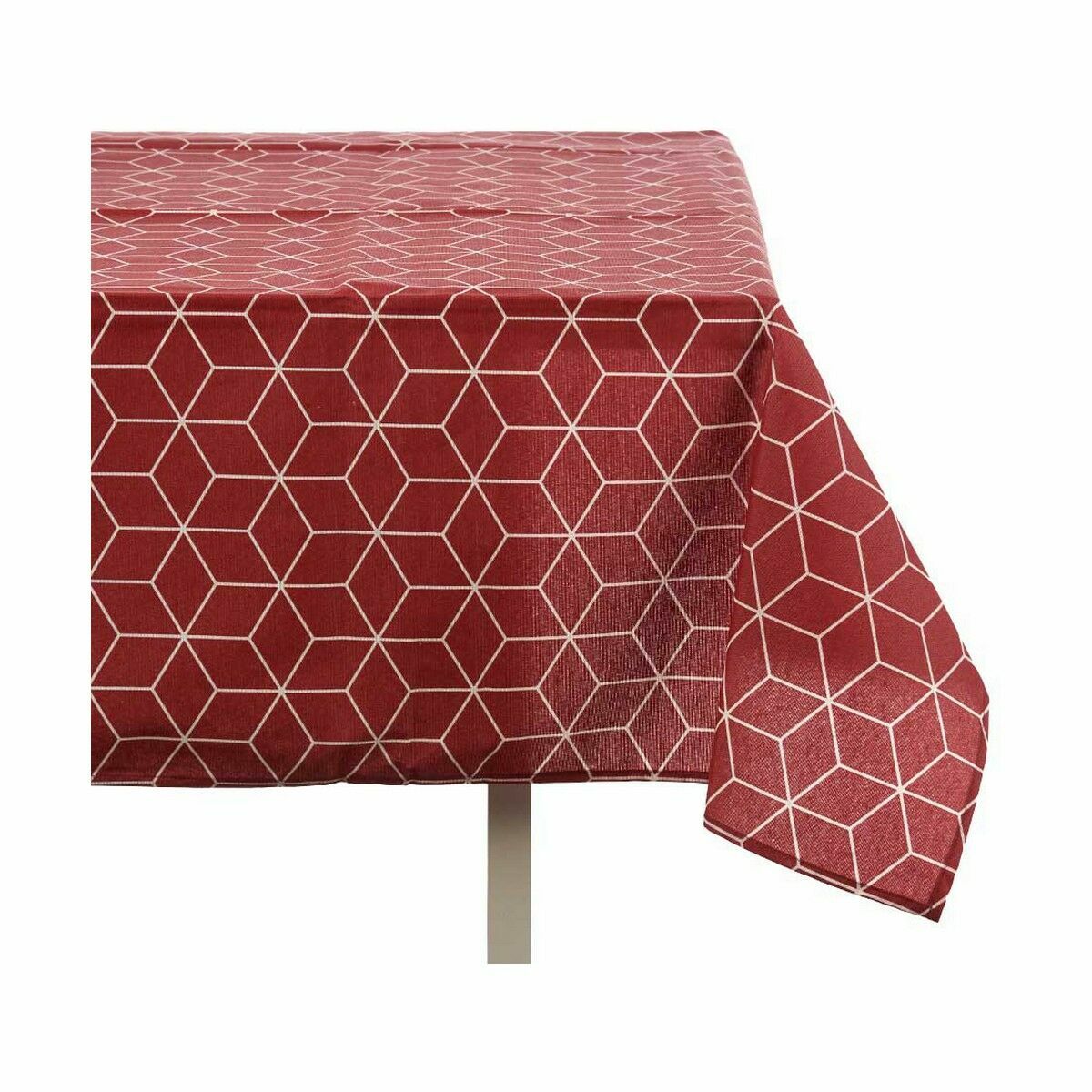 Tablecloth Thin canvas Anti-stain Abstract 140 x 180 cm Maroon (10 Units)