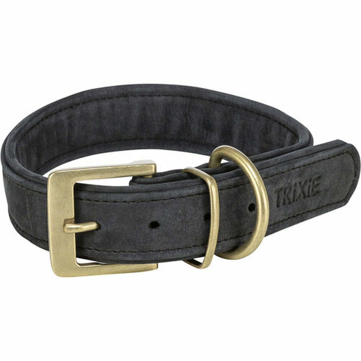 Dog collar Trixie Pure Black L/XL 52-63 cm