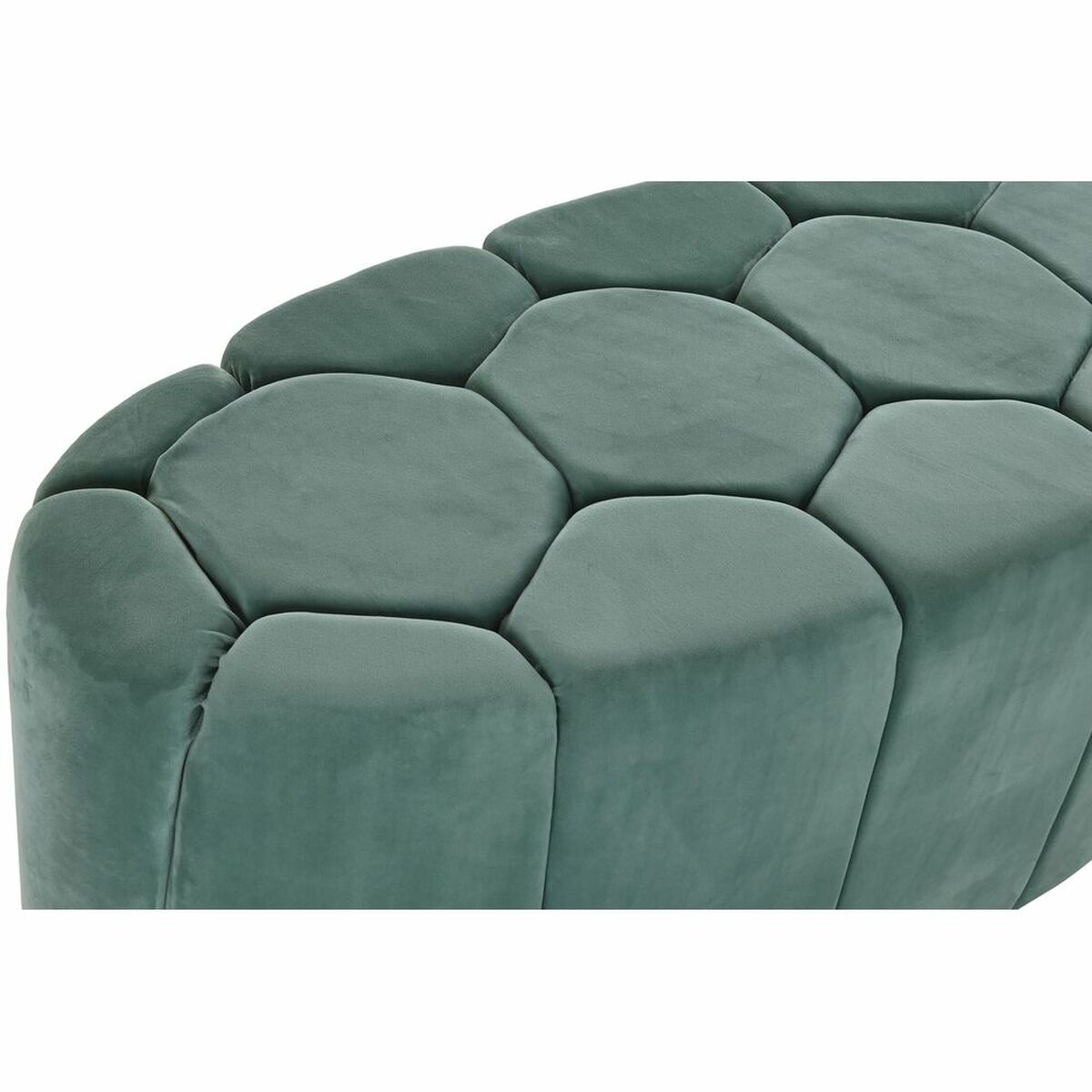 Bench DKD Home Decor   Polyester Green MDF Wood (122 x 51 x 46,5 cm)