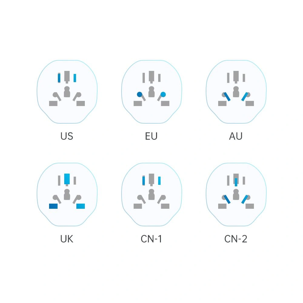 Tech-Protect Universal Travel Adapter From EU White