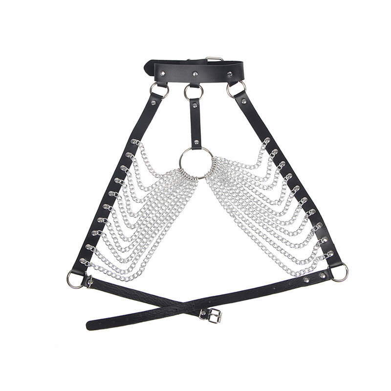 SUBBLIME - CHEST HARNESS WITH BIG RING CHAINS ONE SIZE SUBBLIME - CHEST HARNESS WITH BIG RING CHAINS ONE SIZE