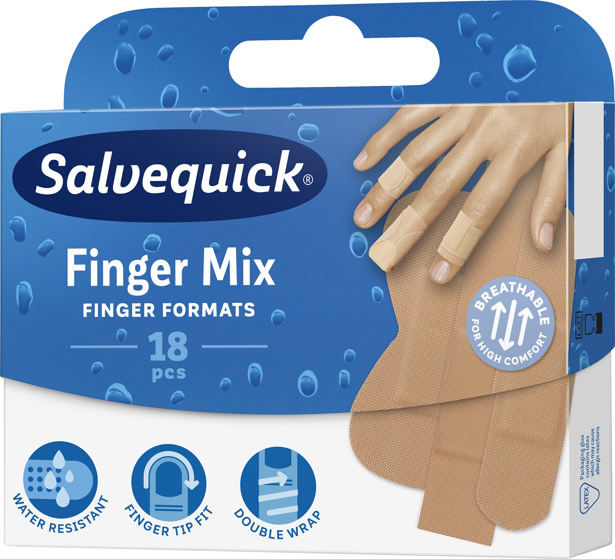 Salvequick Plastry Finger Mix  1op.-18szt