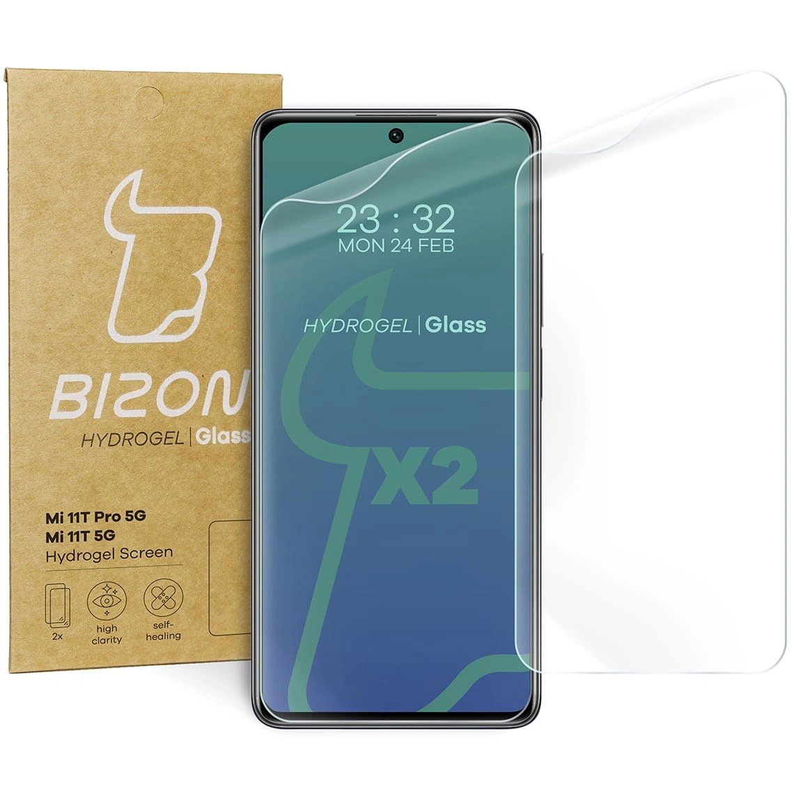 Bizon Glass Hydrogel Xiaomi 11T / 11T Pro [2 PACK]