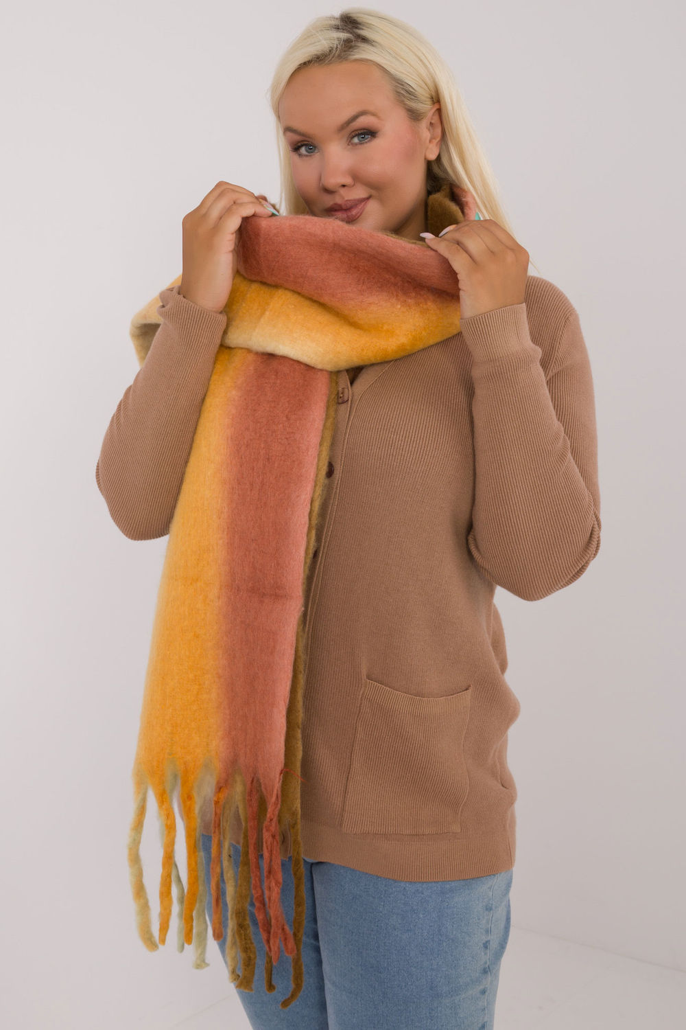  Shawl model 200284 AT  orange