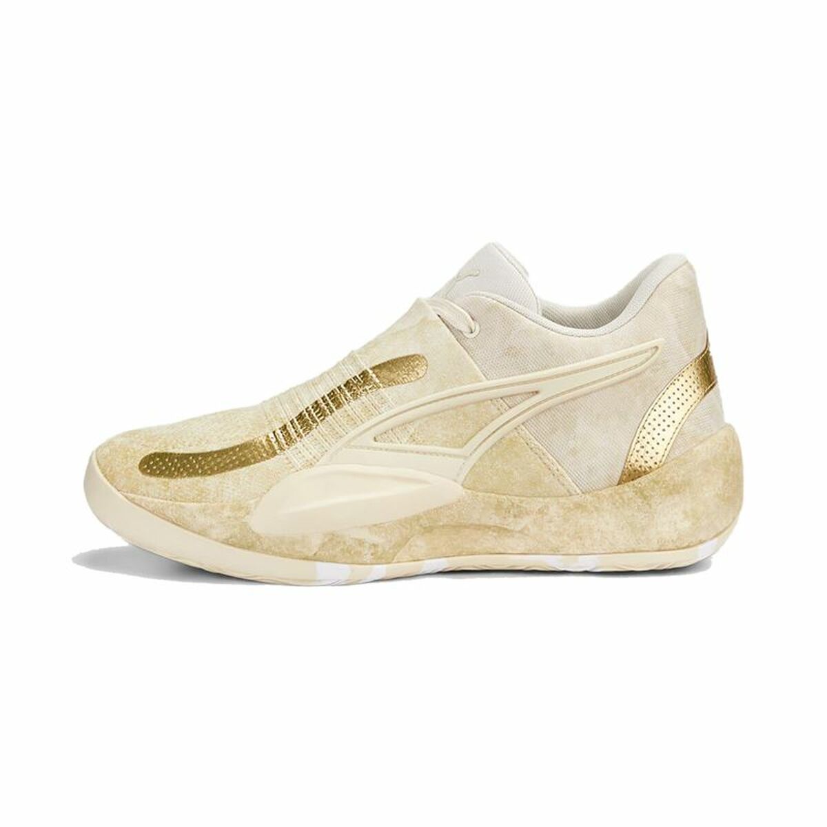 Basketball Shoes for Adults Puma Rise NITRO Golden Beige