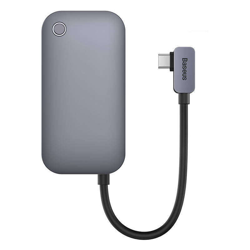 Hub 6in1 Baseus PadJoy Series USB-C - USB 3.0 + HDMI + USB-C PD + jack 3.5mm + SD/TF (gray)