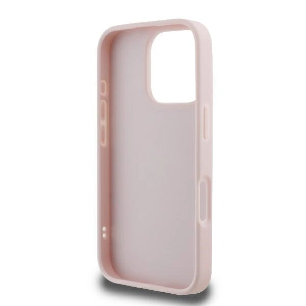 Case Guess GUHCP16LPSQSQSP Apple iPhone 16 Pro hardcase Quilted Metal Logo pink