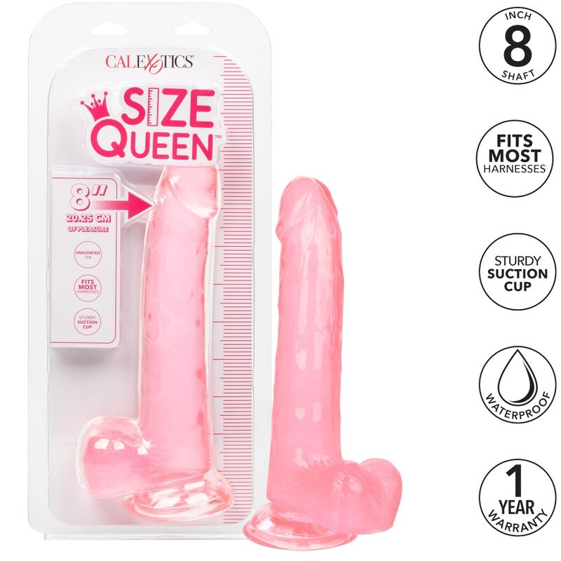 CALEX SIZE QUEEN DILDO - PINK 20.3 CM