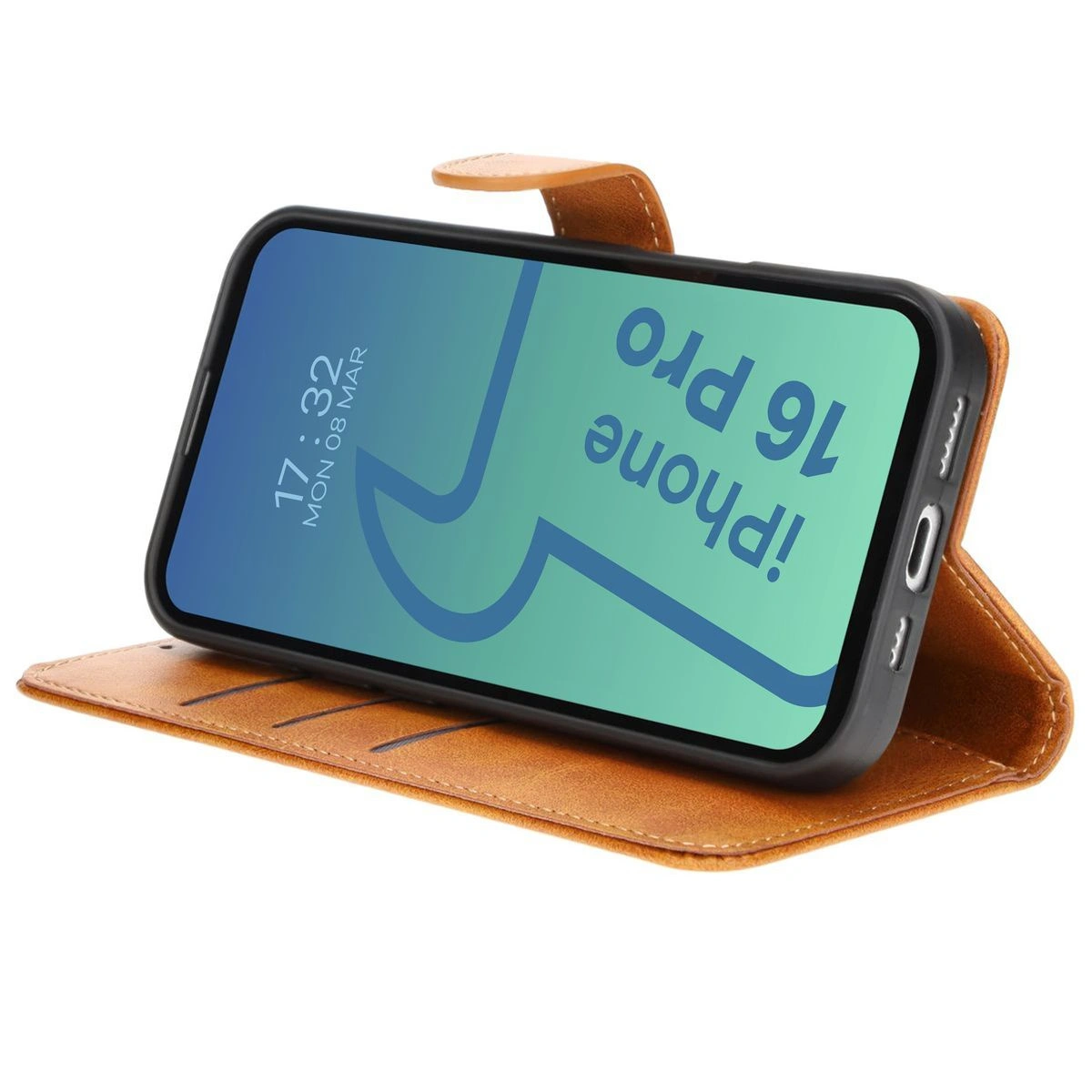 Bizon Case Pocket Apple iPhone 16 Pro brown
