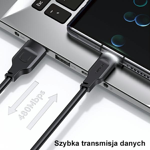 USAMS Lithe Series Cable USB-C PD Fast Charging 1,2m 6A green (US-SJ568)