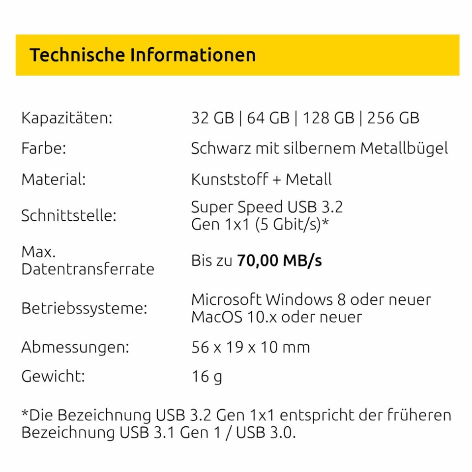 USB stick INTENSO Office Line 256 GB Black