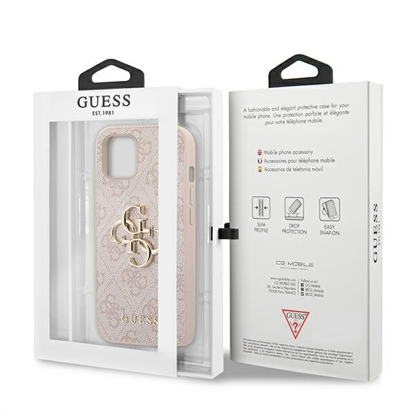 Guess GUHCP13M4GMGPI Apple iPhone 13 pink hardcase 4G Big Metal Logo