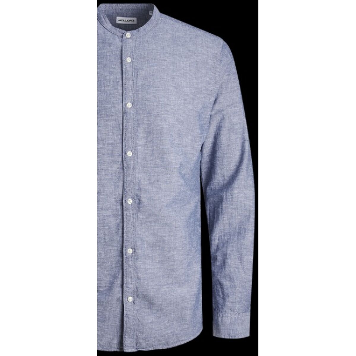 Men’s Long Sleeve Shirt Jack & Jones JJELINEN BLEND BAND 12248581 Blue